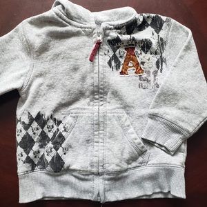 Grey zip up hoodie